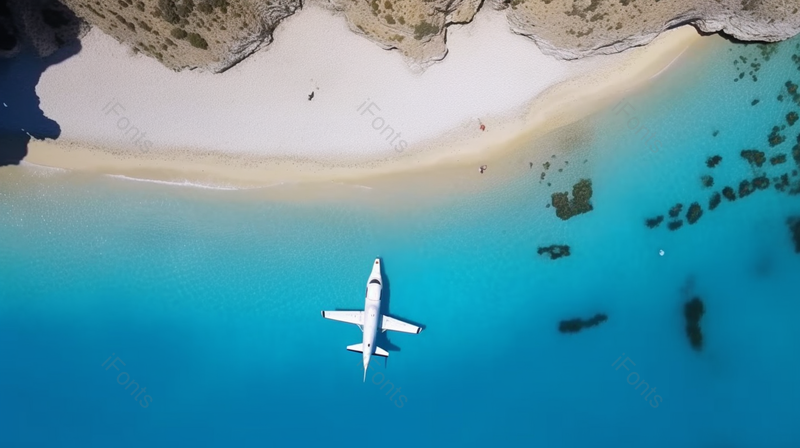 鸟瞰卡普塔斯海滩与夏季度假概念景观实拍摄影图,高清,摄影图,摄影图片,图片大全,摄影图免费下载